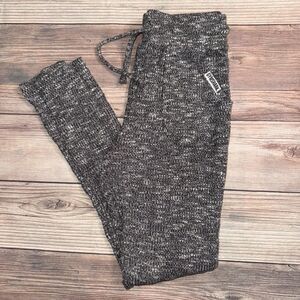 Gymshark Joggers Size XS Waffle Weave Knit Pockets Black Drawstring Waist Pants